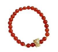 SBZIOJHDR Pulsera de diamantes Pulsera de riqueza Colgante tigre auténtico Amuleto Reiki cristal la for protegerse los espíritus malignos Regalo inspirador, llave(Gourd)