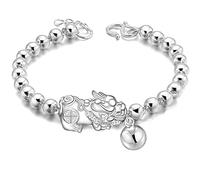 SBZIOJHDR Pulsera de plata, Pulsera Vintage Chino Pi Xiu Amuleto Regalos