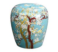 SBZIOJHDR Taburete de cerámica con Forma de Tambor, Taburete de jardín cerámica, Taburete Tambor, bajo, Nuevo Chino for Cambiar Zapatos Sala Estar, for