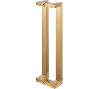SBZIOJHDR tirador de puerta de ducha, Duchas de baño acero inoxidable dos lados, resistentes y doradas, con accesorios(Gold,60cm/24in)