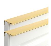 SBZIOJHDR tirador de puerta, Manijas ocultas de aleación aluminio for armario cocina, cajón, color dorado, 2 piezas(Hole distance 128mm)