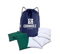 SC Cornhole - Bolsas para Cornhole resistentes a las condiciones meteorológicas (Juego de 8).Elige tus colores. - 259459, Blanco/Verde Cazador