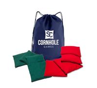 SC Cornhole - Bolsas para Cornhole resistentes a las condiciones meteorológicas (Juego de 8).Elige tus colores. - 259459, Red/Hunter Green