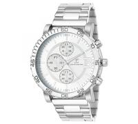 SC Crystal Reloj de cuarzo para hombre de metal rodiado, plata, plata