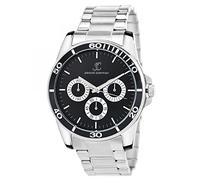 SC Crystal Reloj de cuarzo para hombre en baño de rodio, plata