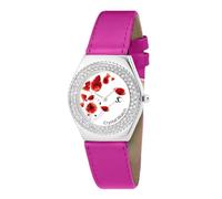 SC Crystal Reloj de cuarzo para mujer de latón, rosa, correa