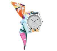 SC Crystal Reloj de cuarzo para mujer en baño de rodio, plata
