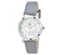 SC Crystal Reloj de cuarzo para mujer, metal rodiado, color gris, gris