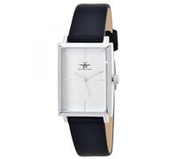 SC Crystal Reloj de cuarzo para mujer, metal rodiado, color negro, Negro