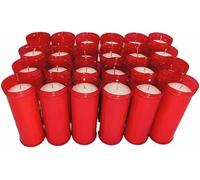 SC Mestizaje Mayorista y distribuidor - Velas Litúrgicas Rojas, Caja de 24 Unidades, 13,5 cm, Velón Santo, Velas Litúrgicas, Velón litúrgico Rojo