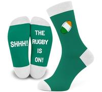 SC Products Calcetines novedosos divertidos de rugby para hombres, calcetines de rugby de algodón, talla 6-12, para Inglaterra, Escocia, Gales e Irlanda, regalos novedosos para hombres y niños para