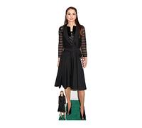 SC1693 Reina Rania de Jordania Vestido Negro Lifesize Cartón Recorte Familia Real con Mini Libre