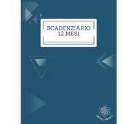 Scadenziario 12 Mesi: A4 | Gestione delle scadenze di fatture, pagamenti e ricevute per ufficio | 8 pagine per mese