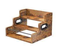 Scaffale per Liquori - Portabottiglie Da Banco per Vino | Display per Bottiglie Di Whiskey A 3 Livelli In Legno Stile Vintage per Casa Cucina Appassionati Pianificatori Eventi | 40.6x30.4x23,5 Cm