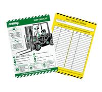 Scafftag FLT-GB-ETSI-51-10 Inserto de etiqueta para carretilla elevadora, polipropileno, 193,00 mm de altura x 144,00 mm de ancho, paquete de 10 insertos de estado