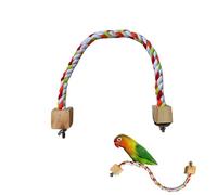 SCAKEET Swing - Cuerda de algodón multicolor para colgar en jaula | Cuerda suave - Área de descanso para pájaros pequeños, limpieza y estación de escalada para pájaros, superficie de agarre