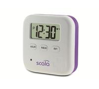 Scala 20821 - Pastillero (4 compartimentos, 5 alarmas, 45 g), color blanco