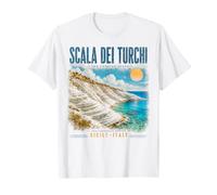 Scala dei Turchi Sicilia Italia Vintage Patrimonio Italiano Camiseta