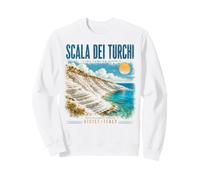 Scala dei Turchi Sicilia Italia Vintage Patrimonio Italiano Sudadera