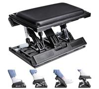 Scalebeard Reposapiés para debajo del escritorio en el trabajo, reposapiés plegable ergonómico ajustable para oficina, juegos, computadora, reposapiés de escritorio extraíble con cuentas de masaje,