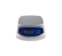 SCALESON S120 balanza compacta/balanza de mesa/balanza de pastelería/balanza de cocina de acero inoxidable protegida contra el polvo y las salpicaduras de agua (IP68) Max. 6kg - 1g …