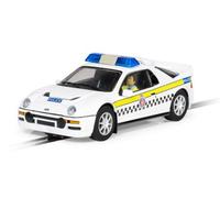SCALEXTRIC 1/32 FORD RS 200 POLICE EDITION COCHE RANURA MODELO ESTÁTICO DIECAST