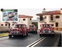 SCALEXTRIC 1/32 RANURA MINI RALLY MONTE CARLO 1965 3X MODELO ESTÁTICO DIECAST
