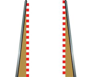 Scalextric 500008233 - Arcén a Rayas de Principio y Final [Importado de Alemania]