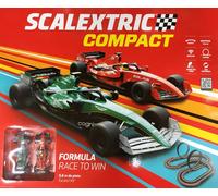 SCALEXTRIC - Circuito Compact - Pista de Carreras Completa - 2 Coches y 2 mandos 1:43 (Formula Race to Win)