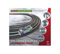 Scalextric Track Pack-Straights and Paquete de extensión de Pista Micro Rectas y Curvas, 1.48 Meter (Hornby Hobbies G8045)