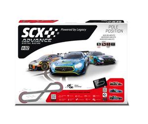 Scalextric - Pista Pole Position Advance. Audi R8 y dos Mercedes AMG. Escala 1.32 (E10596S500)