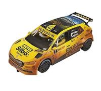 SCALEXTRIC - Vehículo de Carreras Advance - Coche Slot - Escala 1:32 (Skoda Fabia WRC2 - Cohete Suárez Mud Effect)