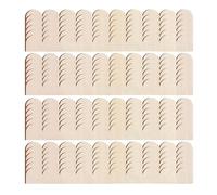 Scalloped Wood Trim - 24 Piece Unfinished Molding Set For Walls, Cabinets, Shelves, DIY Crafts - Paintable Stainable Wave Edge Decor For Christmas Ornaments, Furniture, Home Improvement