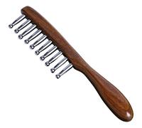Scalp Detangling Comb - Anti Static Terahertz Rounded Teeth Hair Tool for Men Women | Gentle Knot Release Brush for Wet Dry Hair, Frizz Control Tension Relief Styling Grooming Care
