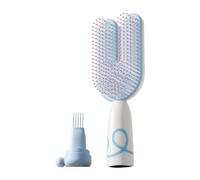 Scalp Massage Brush - 7x4x22cm Magnetic U Shape Head Relaxing Tool | Anti Static Cartoon Air Cushion Massage Comb for Women Female Lady Girl Long Curly Knot Home Travel magnetic technology
