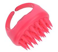 Scalp Scrubber Professional Portable Hair Shampoo Brush Reduce la exfoliación del estrés para viajes a casa Rosa roja