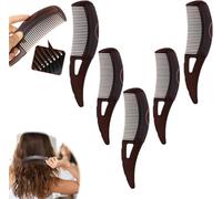 Scalp Sweep Detoxing Comb, Energy Massage Dandruff Comb, Hollow Tooth Hairbrush for Point Massage Comb for Dandruff Comb for Hair Dandruff Removal,with Skin Scraping Handle (5pcs)