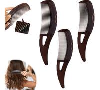 Scalp Sweep Detoxing Comb, Energy Massage Dandruff Comb, Hollow Tooth Hairbrush for Point Massage Comb for Dandruff Comb for Hair Dandruff Removal,with Skin Scraping Handle (3pcs)