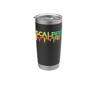 Scalper Trader - Entusiastas del comercio de cuero cabelludo Crypto Traders Vaso térmico de acero inoxidable de doble pared