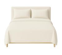 Scalpers Home | Juego de Sábanas de 150 x 200 cm | Color Beige | Incluye 1 Sábana Bajera Ajustable y 2 Fundas de Almohada | Elaboradas en Algodón 100% | Ropa de Cama