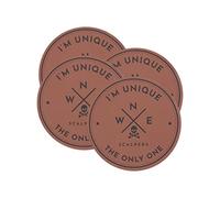 Set de 4 posavasos marrones Ø11cm Scalpers Home