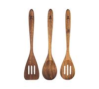 SCALPERS HOME | Set de Utensilios para Cocina | 3 Cucharas de Madera | Fabricadas en 100% Madera de Acacia | Con Detalle de Calavera de Scalpers | Fácil de Limpiar y Almacenar