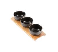 Juego de 4 piezas (3 cuencos + tabla de madera) Scalpers Home