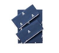 Scalpers - Juego de Cama Calavera de 3 Piezas - Funda Nórdica 260x240 + Funda Almohada (x2) 50x105-100% Algodón - 200TC - Color Navy