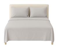 Scalpers - Juego de Cama Gris de 3 Piezas -Sábana Encimera 270x280 + Funda Almohada (x2) 50x105-100% Algodón - 144TC