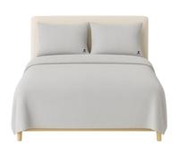 Scalpers - Juego de Cama Waffle de 3 Piezas - Funda Nórdica 240x220 + Funda Almohada (x2) 50x85-100% Algodón - 120GSM - Gris Waffle Cierre De Botones Haze
