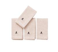 Scalpers - Set 4 servilletas 40x40cm Lino y Poliester 230GSM con Logo Bordado