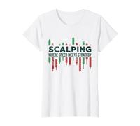 Scalping - Donde la Velocidad se Encuentra con la Estrategia Crypto Scalper Trader Camiseta gráfica económica, Mujer, Blanco, XS