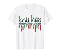 Scalping - Donde la Velocidad se Encuentra con la Estrategia Crypto Scalper Trader Camiseta gráfica económica, Hombre, Blanco, M