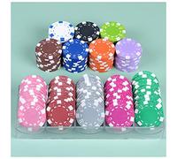SCALZE Fichas De Póquer 1 0pcs Accesorios de Chips de póker Juego multijugador Abs + Iron + Clay Poker Chip Texas Hold'em Poker Metal Moneins Chips Fichas Póquer De 50 100